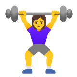 Google(Android) Woman Lifting Weights Emoji