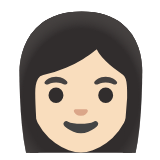 Google(Android) Woman: Light Skin Tone Emoji