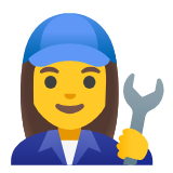 Google(Android) Woman Mechanic Emoji