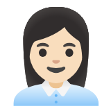 Google(Android) Woman Office Worker: Light Skin Tone Emoji