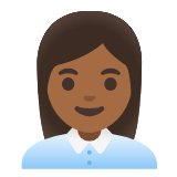 Google(Android) Woman Office Worker: Medium-Dark Skin Tone Emoji