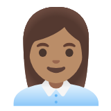 Google(Android) Woman Office Worker: Medium Skin Tone Emoji