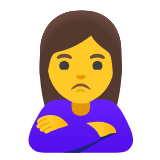 Google(Android) Woman Pouting Emoji