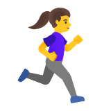 Google(Android) Woman Running Facing Right Emoji