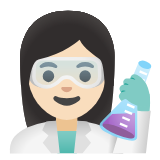 Google(Android) Woman Scientist: Light Skin Tone Emoji