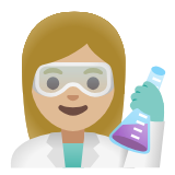 Google(Android) Woman Scientist: Medium-Light Skin Tone Emoji