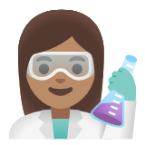 Google(Android) Woman Scientist: Medium Skin Tone Emoji