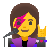 Google(Android) Woman Singer Emoji