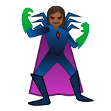 Google(Android) Woman Supervillain: Medium-Dark Skin Tone Emoji