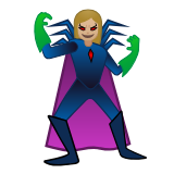 Google(Android) Woman Supervillain: Medium-Light Skin Tone Emoji