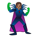 Google(Android) Woman Supervillain: Medium Skin Tone Emoji