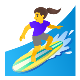 Google(Android) Woman Surfing Emoji