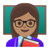 Google(Android) Woman Teacher: Medium Skin Tone Emoji