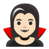 Google(Android) Woman Vampire: Light Skin Tone Emoji