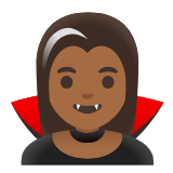 Google(Android) Woman Vampire: Medium-Dark Skin Tone Emoji