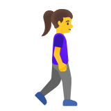 Google(Android) Woman Walking Facing Right Emoji