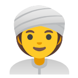 Google(Android) Woman Wearing Turban Emoji