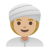 Google(Android) Woman Wearing Turban: Medium-Light Skin Tone Emoji