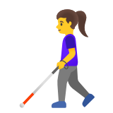 Google(Android) Woman With White Cane Emoji