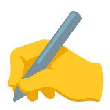 Google(Android) Writing Hand Emoji