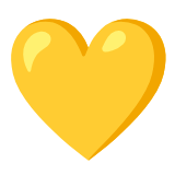 Google(Android) Yellow Heart Emoji