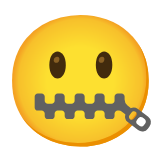 Google(Android) Zipper-Mouth Face Emoji