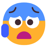 Microsoft(Windows) Anxious Face With Sweat Emoji