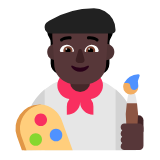 Microsoft(Windows) Artist: Dark Skin Tone Emoji