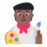 Microsoft(Windows) Artist: Medium-Dark Skin Tone Emoji