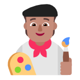 Microsoft(Windows) Artist: Medium Skin Tone Emoji