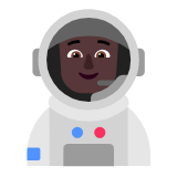 Microsoft(Windows) Astronaut: Dark Skin Tone Emoji