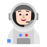 Microsoft(Windows) Astronaut: Light Skin Tone Emoji