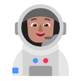 Microsoft(Windows) Astronaut: Medium Skin Tone Emoji