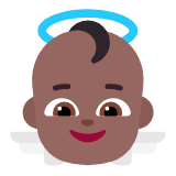 Microsoft(Windows) Baby Angel: Medium-Dark Skin Tone Emoji