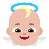 Microsoft(Windows) Baby Angel: Medium-Light Skin Tone Emoji