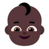 Microsoft(Windows) Baby: Dark Skin Tone Emoji