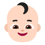 Microsoft(Windows) Baby: Light Skin Tone Emoji