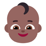 Microsoft(Windows) Baby: Medium-Dark Skin Tone Emoji