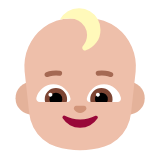 Microsoft(Windows) Baby: Medium-Light Skin Tone Emoji