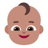 Microsoft(Windows) Baby: Medium Skin Tone Emoji