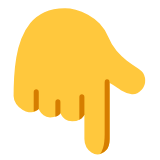 Microsoft(Windows) Backhand Index Pointing Down Emoji