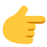 Microsoft(Windows) Backhand Index Pointing Right Emoji