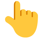 Microsoft(Windows) Backhand Index Pointing Up Emoji