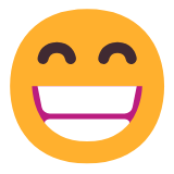 Microsoft(Windows) Beaming Face With Smiling Eyes Emoji