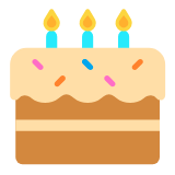 Microsoft(Windows) Birthday Cake Emoji