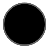 Microsoft(Windows) Black Circle Emoji