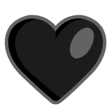 Microsoft(Windows) Black Heart Emoji