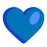 Microsoft(Windows) Blue Heart Emoji