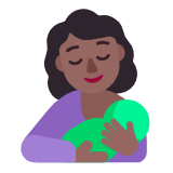 Microsoft(Windows) Breast-Feeding: Medium-Dark Skin Tone Emoji