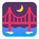 Microsoft(Windows) Bridge At Night Emoji